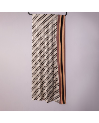 عالم الشال | شالات مطبوعة ليكرا فاخرة | CHALE LYCRA TENDENCE IMP 0.70 X 1.80 ACF | 70,00 MAD | الدار البيضاء، المغرب