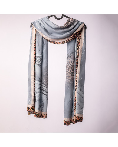 عالم الشال | شالات مطبوعة كريب شرقية | CHALE DIGI (7-9) CREPE SHARKIA STRASS KBD IMP | 150,00 MAD | الدار البيضاء، المغرب
