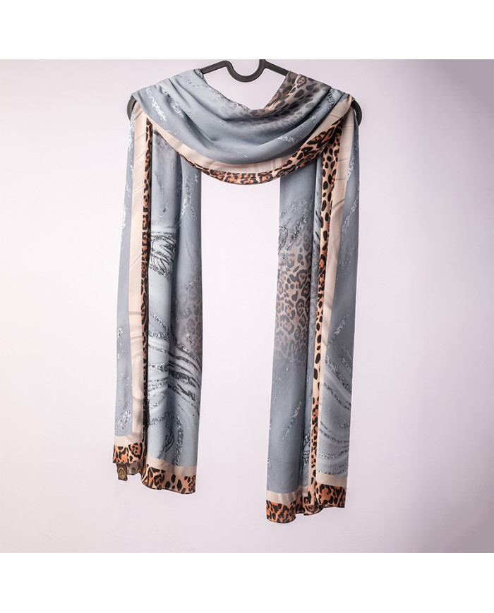 Aalam Châle | Printed Shawls Sharkia Crepe | CHALE DIGI (7-9) CREPE SHARKIA STRASS KBD IMP | 150,00 MAD | Casablanca, Morocco