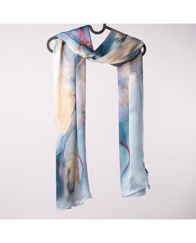 عالم الشال | شالات مطبوعة ساتان الحرير | CH 'O' SATINE DE SOIE IMP 0.65 X 1.70 ACF | 249,00 MAD | الدار البيضاء، المغرب