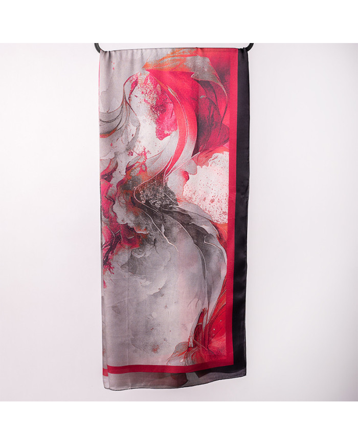 Aalam Châle | Printed Shawls Satin Silk | CH 'O' SATINE DE SOIE IMP 0.65 X 1.70 ACF | 249,00 MAD | Casablanca, Morocco