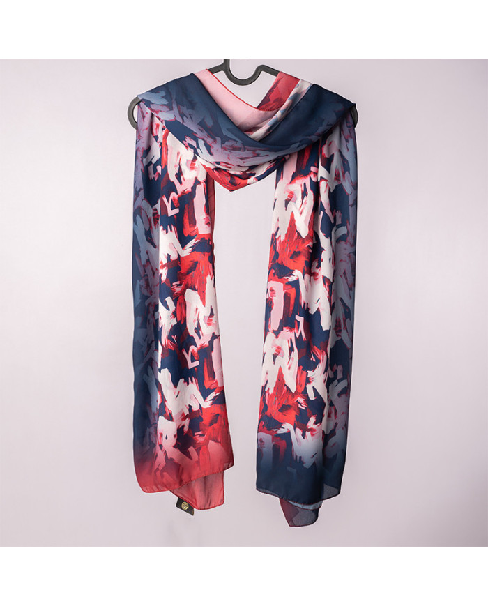 Aalam Châle | Printed Shawls Star Crepe | CH DIGI CREPE ETOILE IMP 0.70 X 1.80 ACF | 70,00 MAD | Casablanca, Morocco