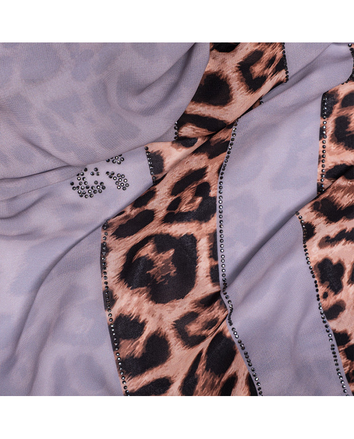 Aalam Châle | Printed Scarves Indo Chiffon | FOULARD DIGI INDO CHIFFON STRASS IMP 1.05 ACF | 160,00 MAD | Casablanca, Morocco
