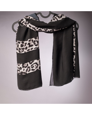عالم الشال | فولارات مطبوعة إندو شيفون | FOULARD DIGI INDO CHIFFON STRASS IMP 1.05 ACF | 160,00 MAD | الدار البيضاء، المغرب