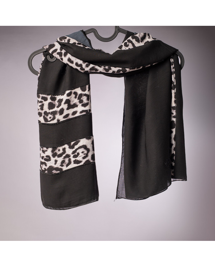 عالم الشال | فولارات مطبوعة إندو شيفون | FOULARD DIGI INDO CHIFFON STRASS IMP 1.05 ACF | 160,00 MAD | الدار البيضاء، المغرب