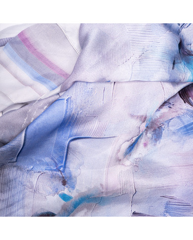 Aalam Châle | Printed Scarves Satin Silk | FOULARD 'O' SATINE DE SOIE IMP 1.05 ACF | 239,00 MAD | Casablanca, Morocco