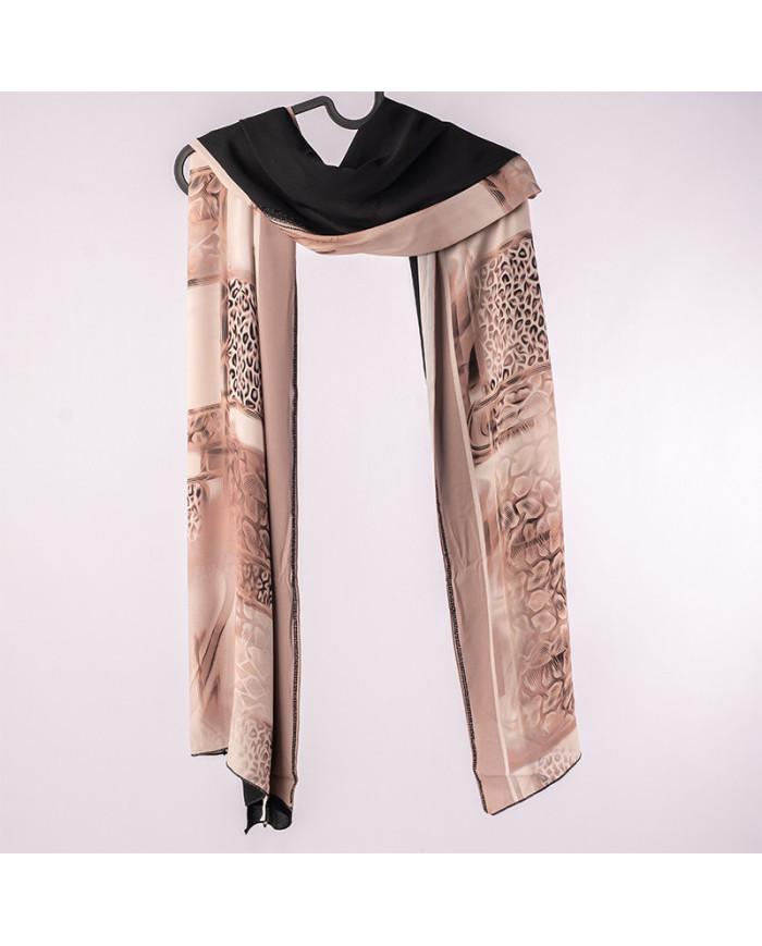 عالم الشال | شالات مطبوعة كريب شرقية | CHALE PATCHALE (4-6) DIGI CREPE SHARKIA DARSS STRASS | 180,00 MAD | الدار البيضاء، المغرب