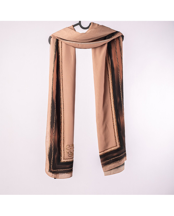 CHALE DIG (4-6) INDO CHIFFON STRASS IMP 0.70 X 1.80