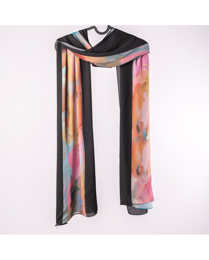CHALE STRASS (10-12) DIGI CREPE ASSIL IMP 0.70 X 1.80