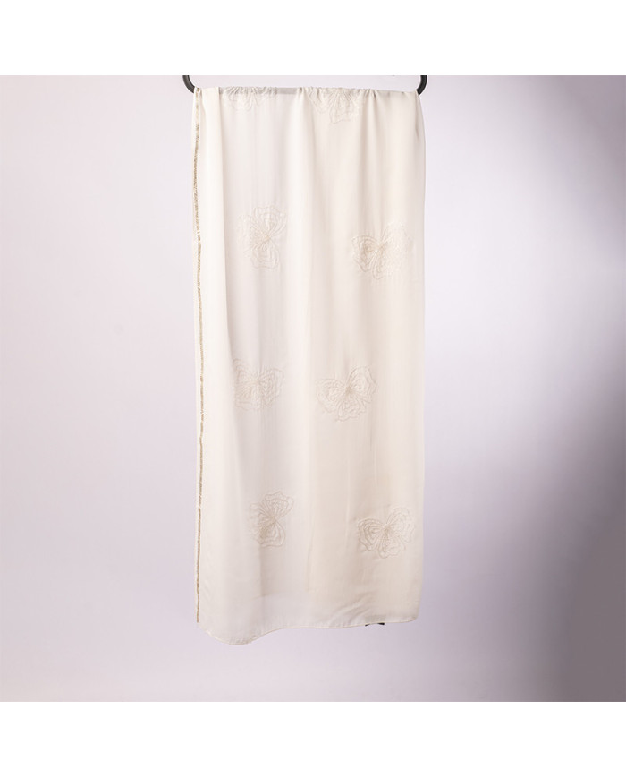 Aalam Châle | Solid Shawls Premium Fabric | CHALE INDO BRD STRASS UNI 0.70 X 180 (2LA072) KBD | 129,00 MAD | Casablanca, Morocco