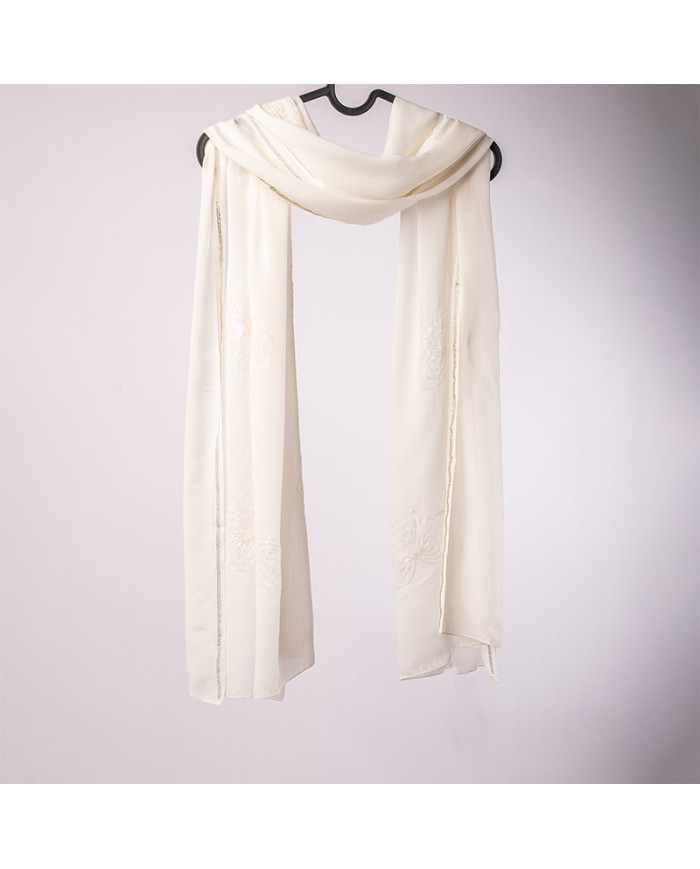 Aalam Châle | Solid Shawls Premium Fabric | CHALE INDO BRD STRASS UNI 0.70 X 180 (2LA072) KBD | 129,00 MAD | Casablanca, Morocco