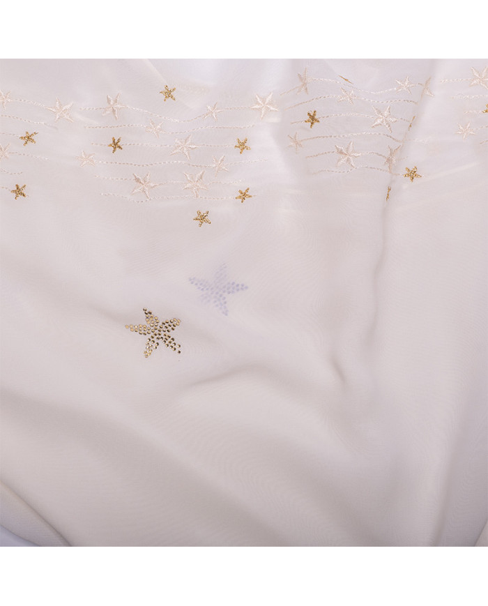 Aalam Châle | Solid Shawls Premium Fabric | CHALE INDO BRD STRASS UNI 0.70 X 180 (5LA0541) KBD | 129,00 MAD | Casablanca, Morocc