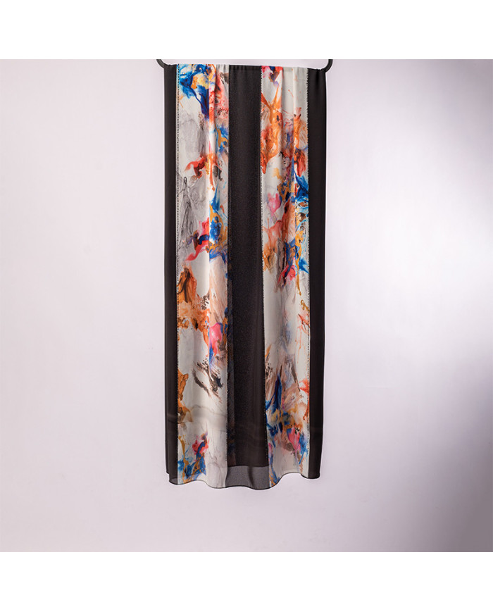 CHALE STRASS (4-6) CREPE IMP 70 X 1.80