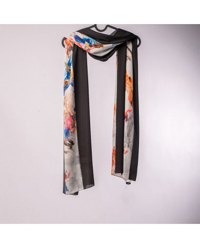 CHALE STRASS (4-6) CREPE IMP 70 X 1.80