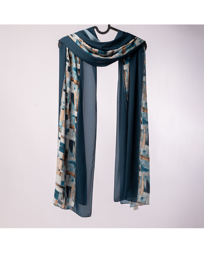 CHALE STRASS (4-6) DIGI CREPE ETOILE IMP 0.70 X 1.80