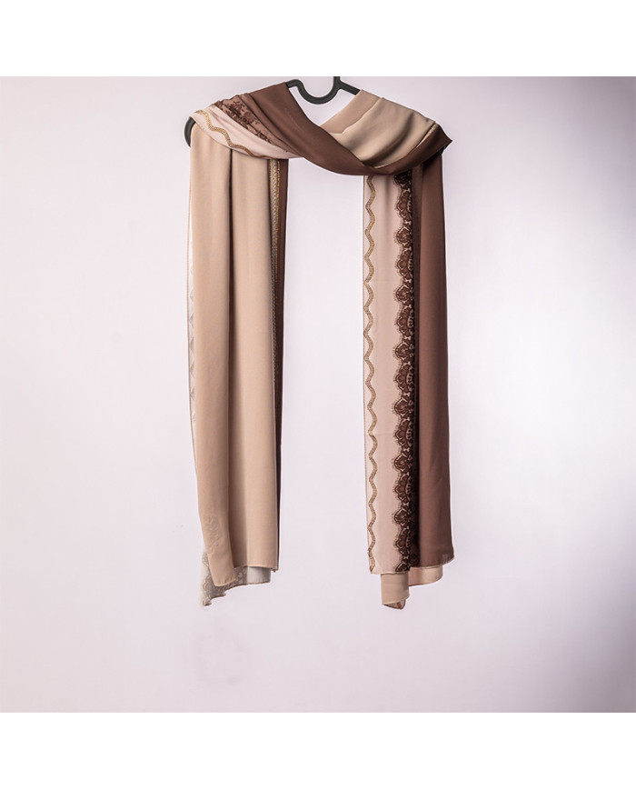 عالم الشال | شالات مطبوعة كريب شرقية | CHALE PATCHALE (7-9) DIGI CREPE SHARKIA DARSS KBD IMP | 200,00 MAD | الدار البيضاء، المغر