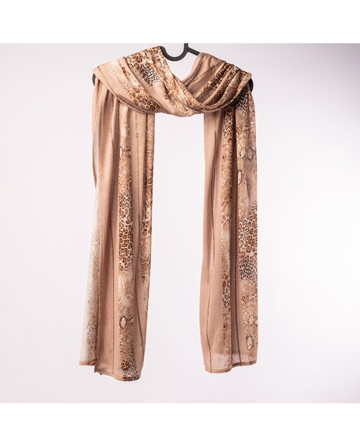 عالم الشال | شالات مطبوعة ليكرا فاخرة | CHALE STRASS (7-9) LYCRA DIGI MASSARATI ACF | 120,00 MAD | الدار البيضاء، المغرب