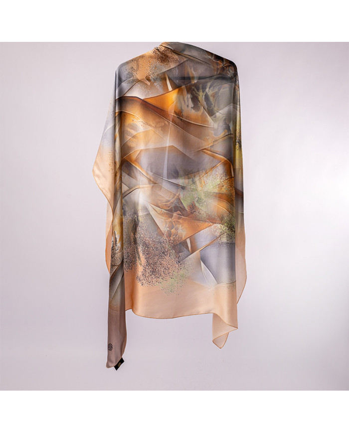 FD 'O' SATINE DE SOIE | Châle Maroc | Foulard Femme | Aalam Châle