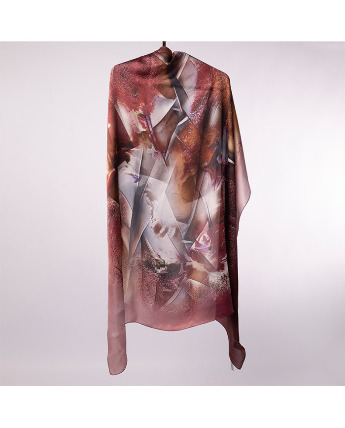 FD 'O' SATINE DE SOIE — Châle Maroc Foulard Femme | Aalam Châle