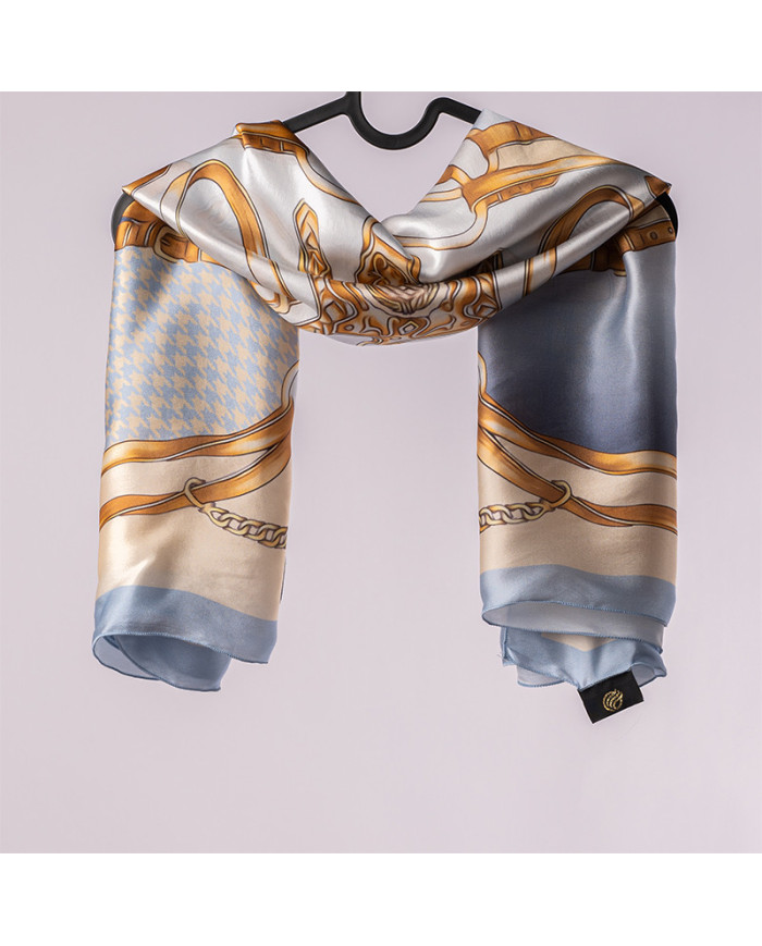 Aalam Châle | Foulards Imprimés Satin de Soie | FD 'O' SATINE DE SOIE IMP 1.05 ACF | 239,00 MAD | Casablanca, Maroc