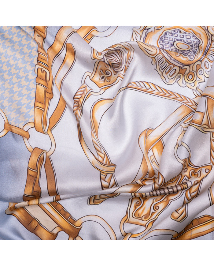Aalam Châle | Foulards Imprimés Satin de Soie | FD 'O' SATINE DE SOIE IMP 1.05 ACF | 239,00 MAD | Casablanca, Maroc