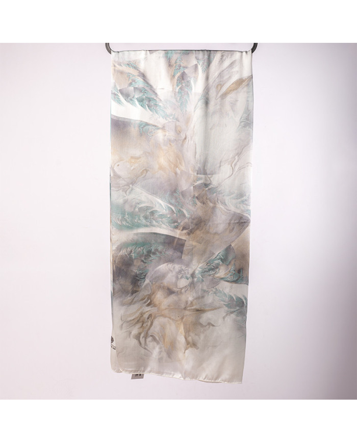 Aalam Châle | Printed Shawls Satin Silk | CHALE 'O' SATINE DE SOIE IMP 0.65 X 1.70 ACF | 249,00 MAD | Casablanca, Morocco