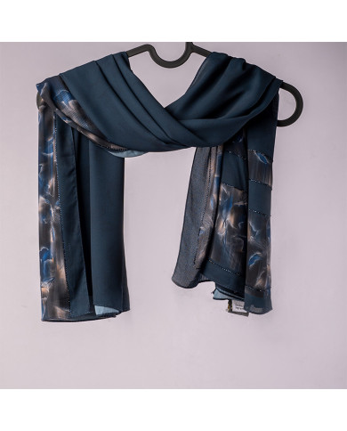 FOULARD DIGI CREPE ETOILE STRASS IMP 1.50