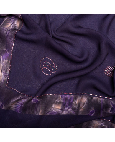 FOULARD DIGI CREPE ETOILE STRASS IMP 1.50