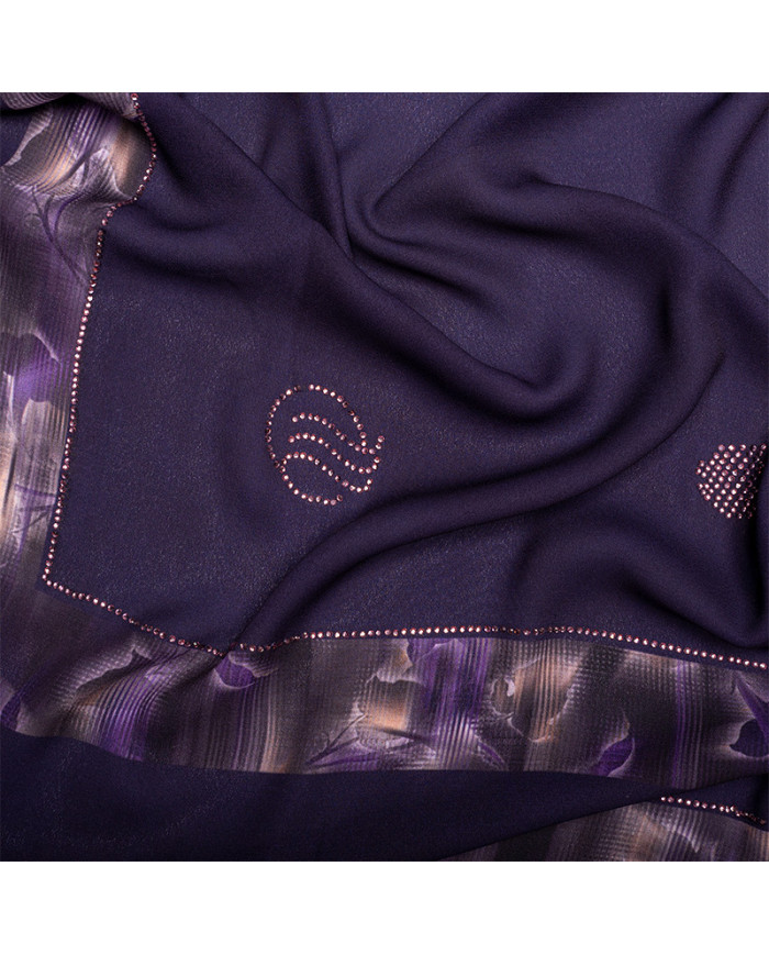 FOULARD DIGI CREPE ETOILE STRASS IMP 1.50