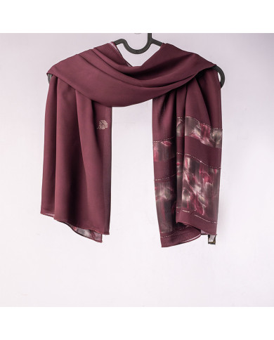 FOULARD DIGI CREPE ETOILE STRASS IMP 1.50