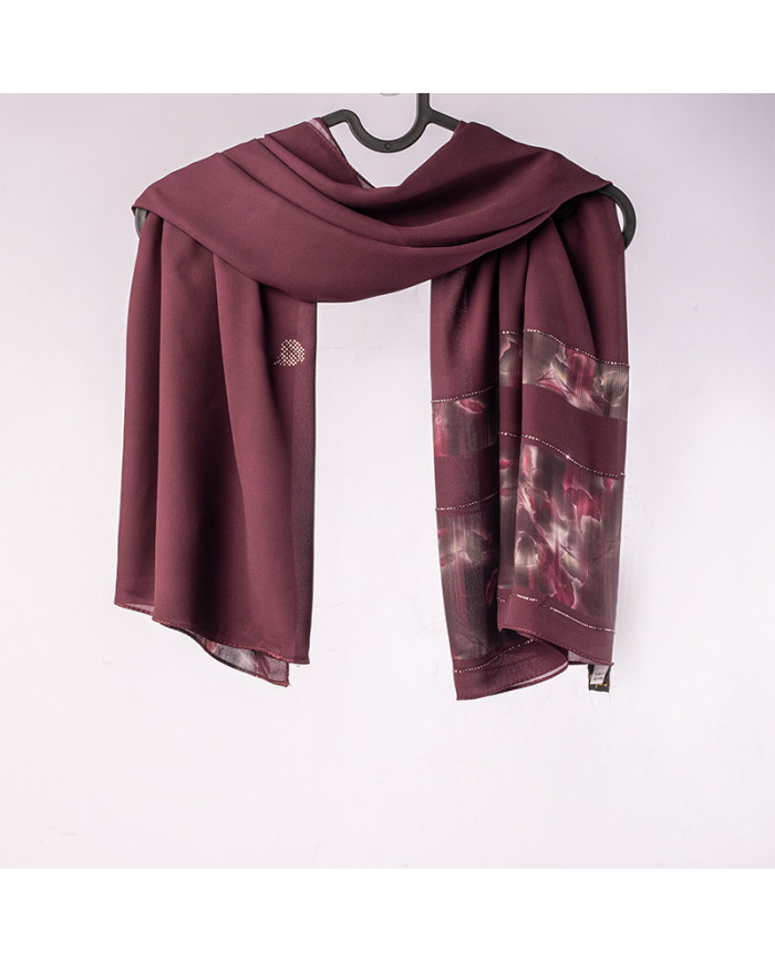 Aalam Châle | Printed Scarves Star Crepe | FOULARD DIGI CREPE ETOILE STRASS IMP 1.50 | 149,00 MAD | Casablanca, Morocco