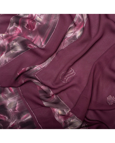 FOULARD DIGI CREPE ETOILE STRASS IMP 1.50