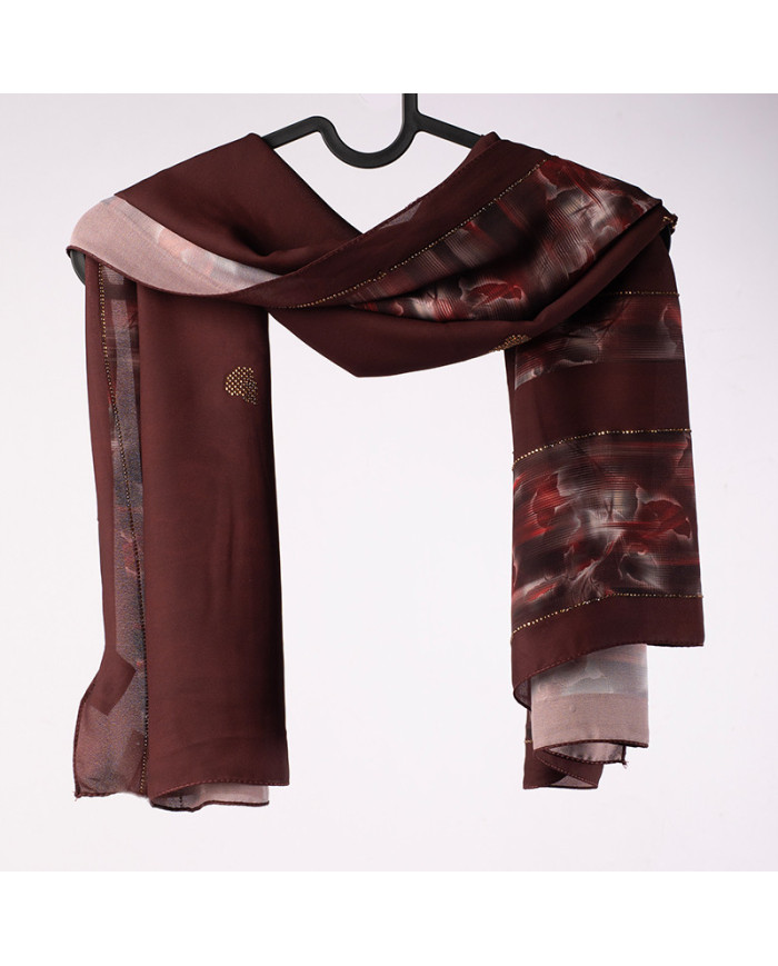 FOULARD DIGI CREPE ETOILE STRASS IMP 1.50