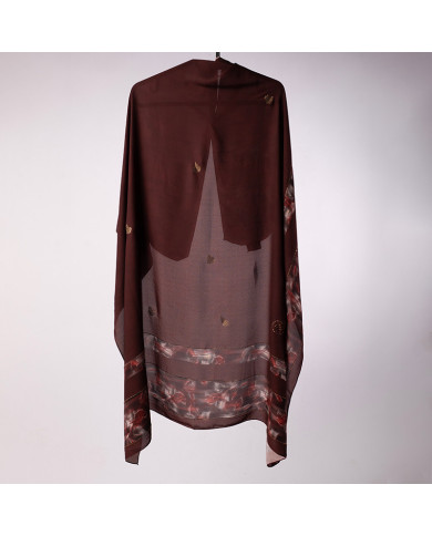 FOULARD DIGI CREPE ETOILE STRASS IMP 1.50