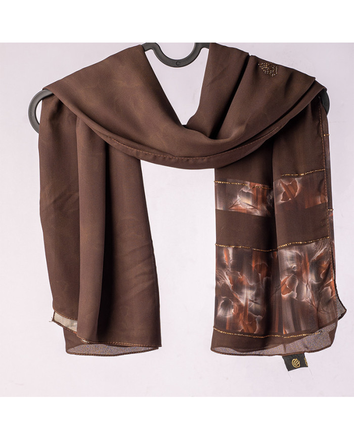 FOULARD DIGI CREPE ETOILE STRASS IMP 1.50