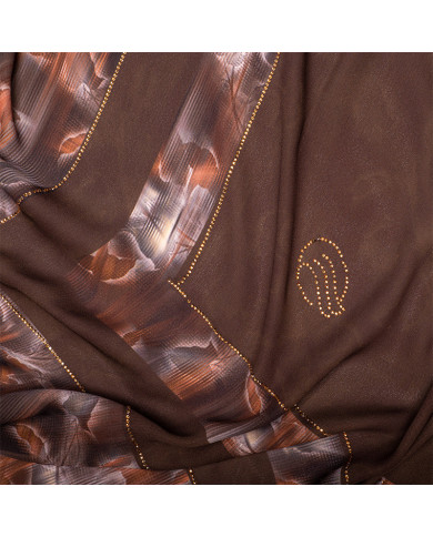 FOULARD DIGI CREPE ETOILE STRASS IMP 1.50