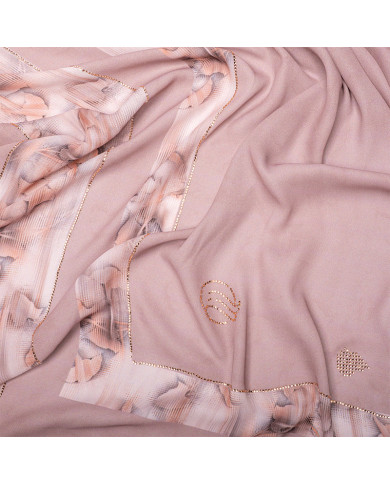FOULARD DIGI CREPE ETOILE STRASS IMP 1.50