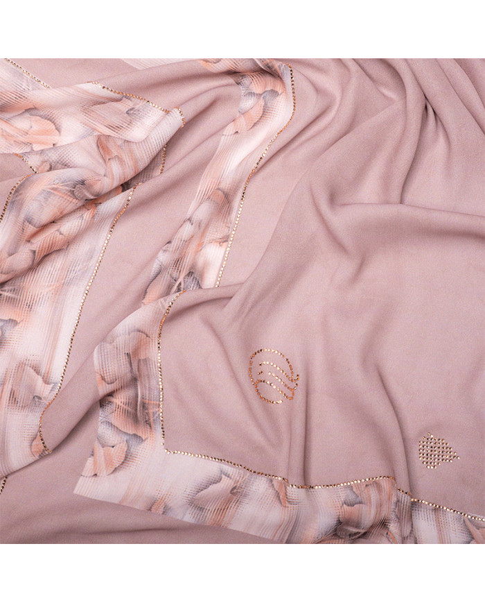 FOULARD DIGI CREPE ETOILE STRASS IMP 1.50