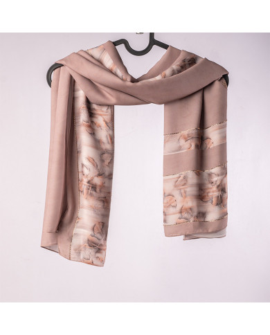 FOULARD DIGI CREPE ETOILE STRASS IMP 1.50