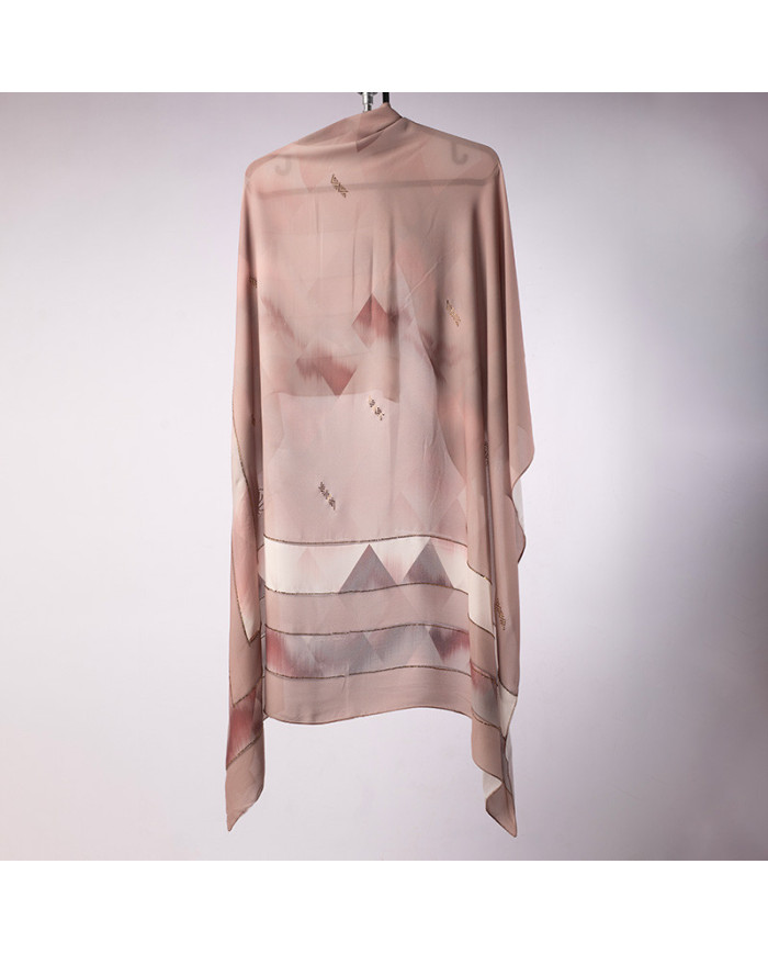 Aalam Châle | Printed Scarves Star Crepe | FOULARD DIGI CREPE ETOILE STRASS IMP 1.50 | 149,00 MAD | Casablanca, Morocco