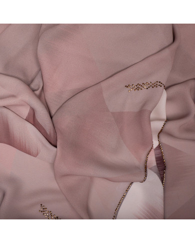 FOULARD DIGI CREPE ETOILE STRASS IMP 1.50