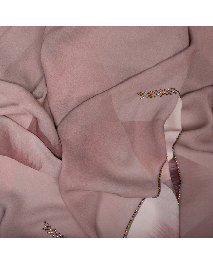 FOULARD DIGI CREPE ETOILE STRASS IMP 1.50