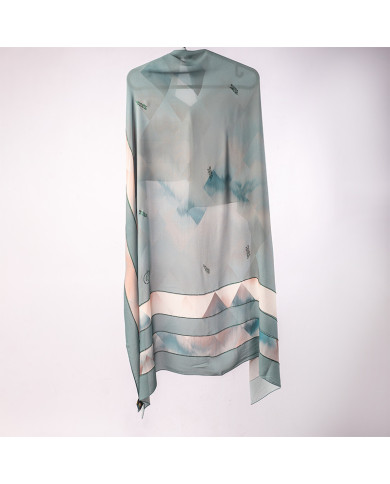 FOULARD DIGI CREPE ETOILE STRASS IMP 1.50