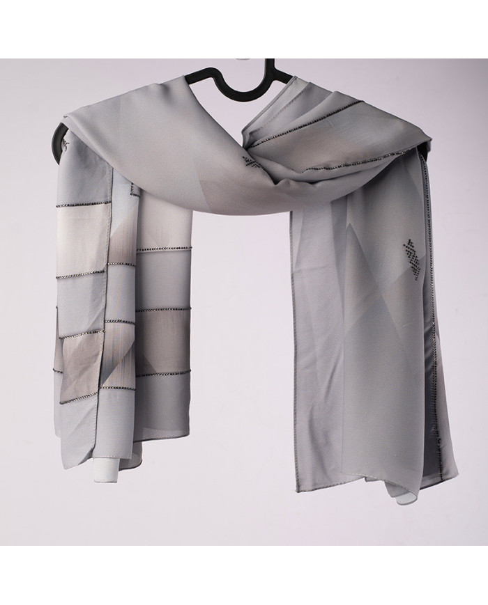 Aalam Châle | Printed Scarves Star Crepe | FOULARD DIGI CREPE ETOILE STRASS IMP 1.50 | 149,00 MAD | Casablanca, Morocco