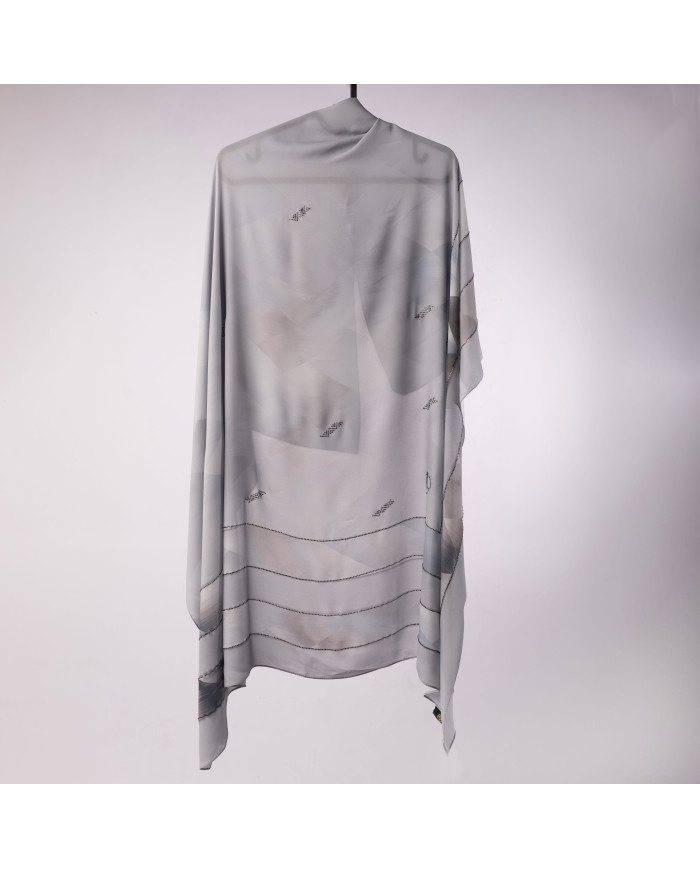 Aalam Châle | Printed Scarves Star Crepe | FOULARD DIGI CREPE ETOILE STRASS IMP 1.50 | 149,00 MAD | Casablanca, Morocco
