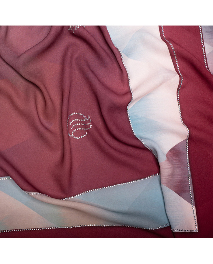 Aalam Châle | Printed Scarves Star Crepe | FOULARD DIGI CREPE ETOILE STRASS IMP 1.50 | 149,00 MAD | Casablanca, Morocco
