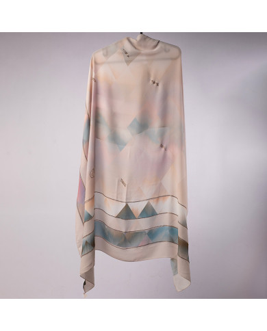 FOULARD DIGI CREPE ETOILE STRASS IMP 1.50