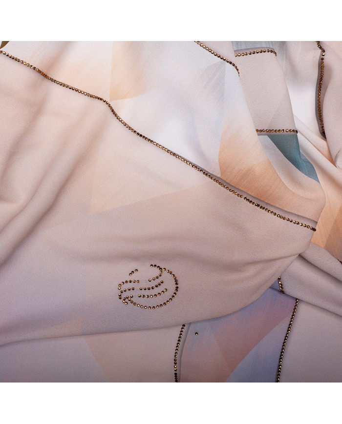 Aalam Châle | Printed Scarves Star Crepe | FOULARD DIGI CREPE ETOILE STRASS IMP 1.50 | 149,00 MAD | Casablanca, Morocco