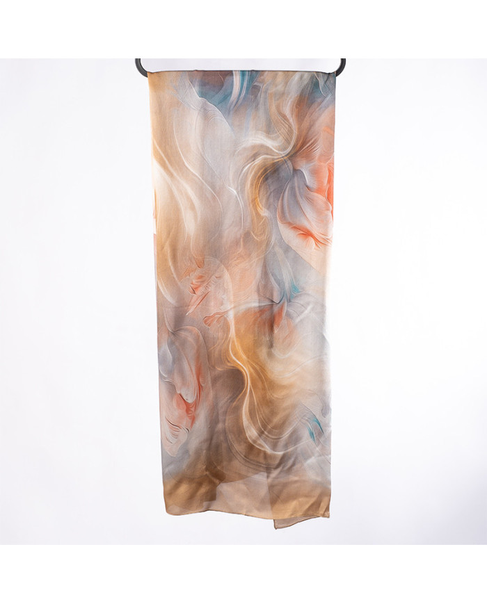 Aalam Châle | Printed Shawls Satin Silk | CH 'O' SATINE DE SOIE IMP 0.65 X 1.70 ACF | 249,00 MAD | Casablanca, Morocco
