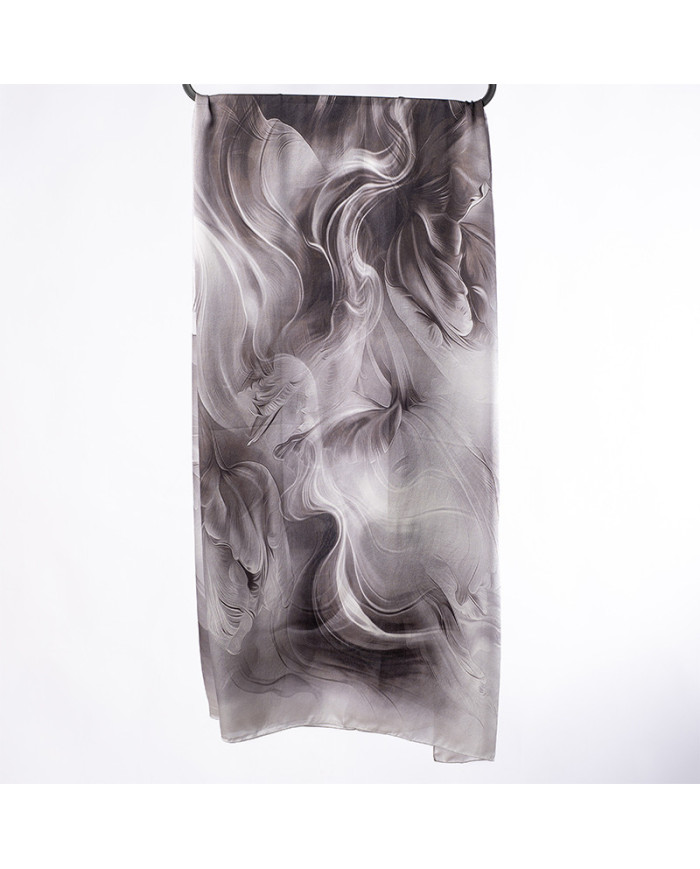 Aalam Châle | Printed Shawls Satin Silk | CH 'O' SATINE DE SOIE IMP 0.65 X 1.70 ACF | 249,00 MAD | Casablanca, Morocco